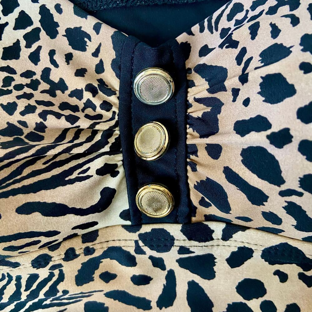 Cheetah Print Tankini Swim Top - Picture 3 of 5